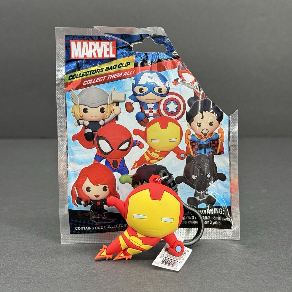 2026 Marvel Vinyl Collectors Bag Clip Keychain Iron Man